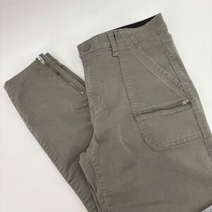 KNOX ROSE‎ Women Olive Green Cargo Zip Ankle Pocket Pants Size 12